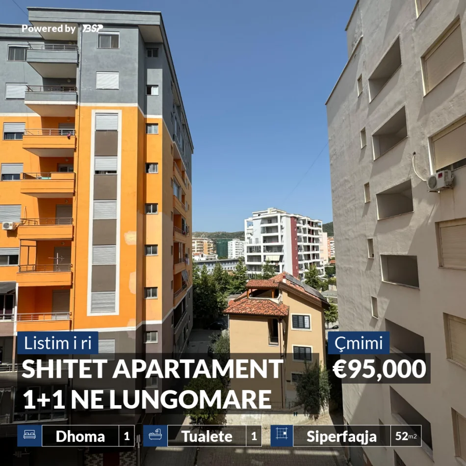 REZERVO PRONEN VETEM ME 500€! Vlore, shitet apartament 1+1+Ballkon Kati 5, 52 m² 95.000 € (LUNGOMARE)