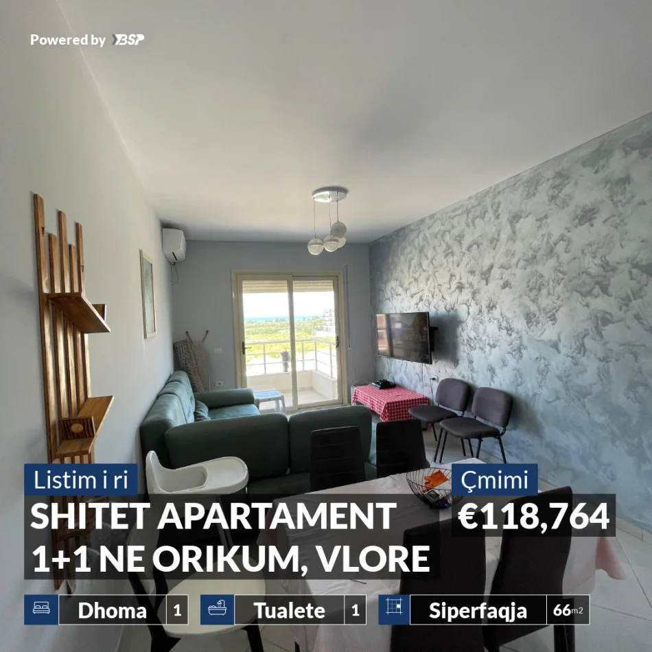 REZERVO PRONEN VETEM ME 500€! Vlore, shitet apartament 1+1+Ballkon , 66 m² 95.700 € (ORIKUM)