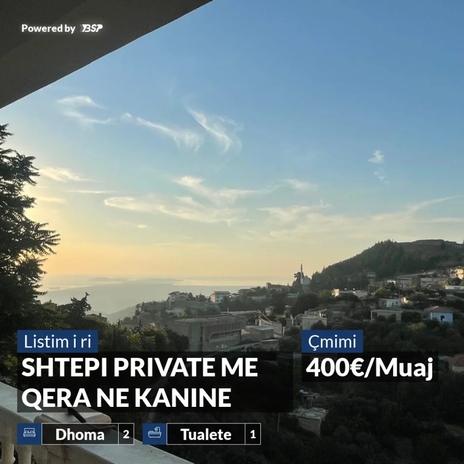 Vlore, jepet me qera shtepi 2+1+Ballkon Kati 0, 400 € (KANINE)