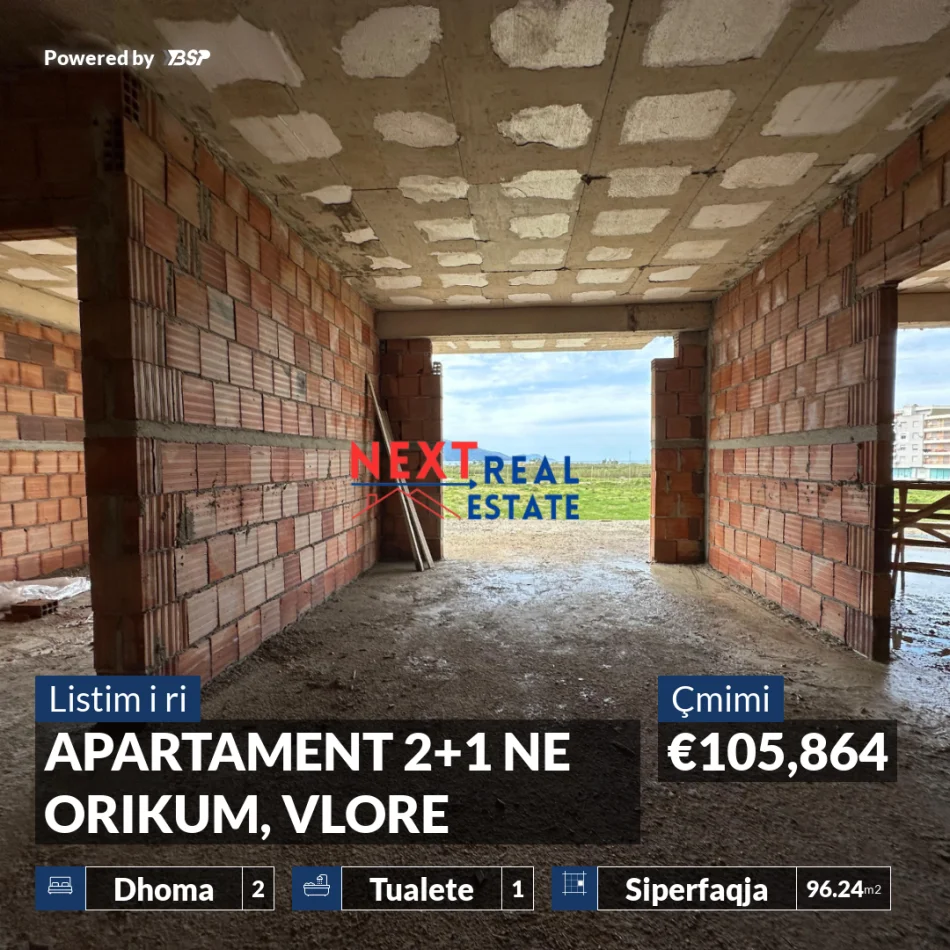 REZERVO PRONEN VETEM ME 500€! Vlore, shitet apartament 2+1+Ballkon Kati 4, 96 m² 105.864 € (ORIKUM)