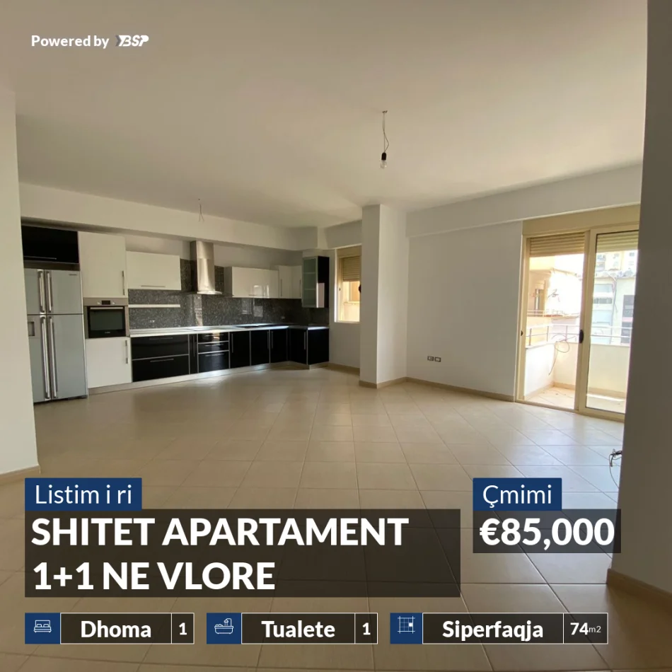 REZERVO PRONEN VETEM ME 500€! Vlore, shitet apartament 1+1+Ballkon , 74 m² 85.000 € (COLE)
