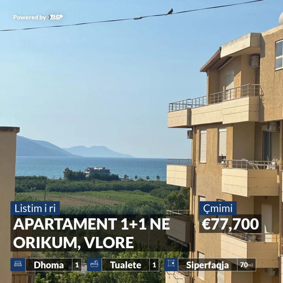 REZERVO PRONEN VETEM ME 500€! Vlore, shitet apartament 1+1+Ballkon , 70 m² 85.000 € (ORIKUM)