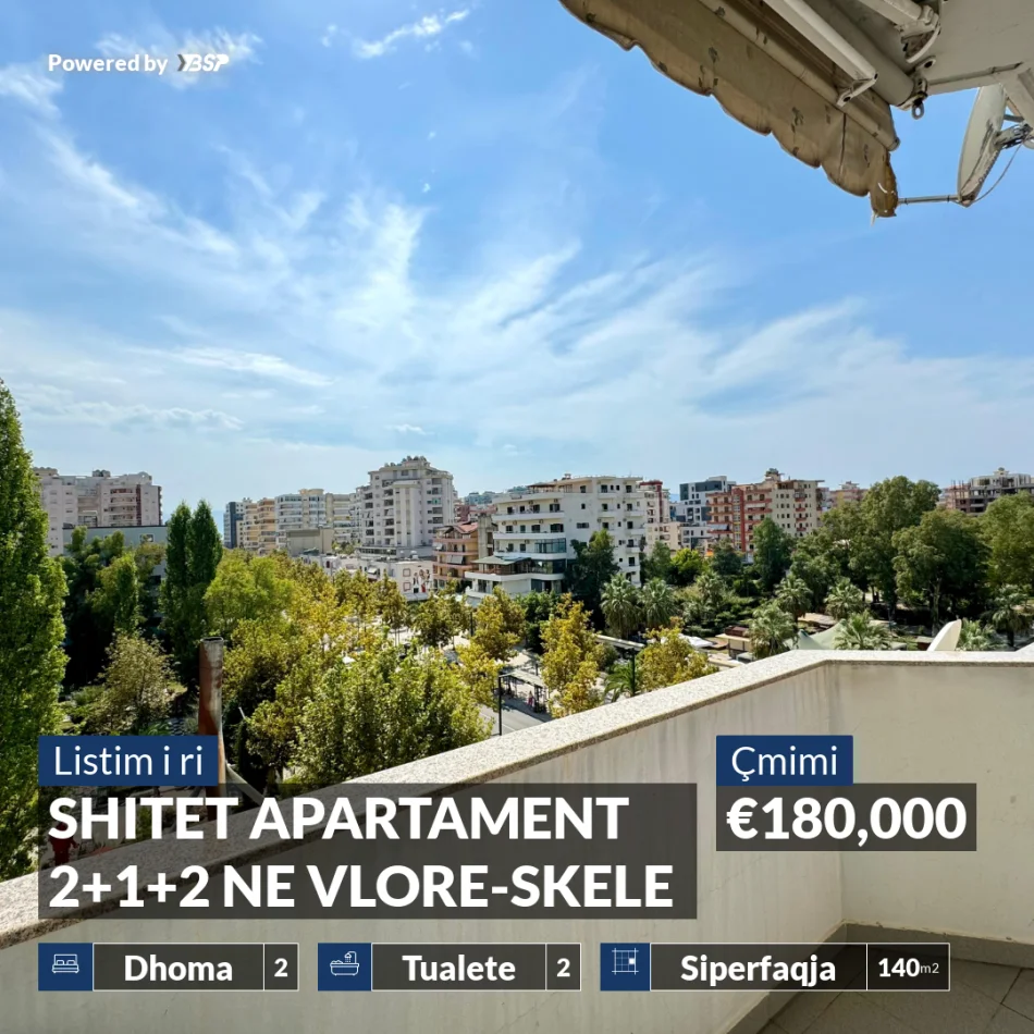 Vlore, shitet apartament Kati 6, 140 m² 180.000 € (BULEVARDI VLORE SKELE)