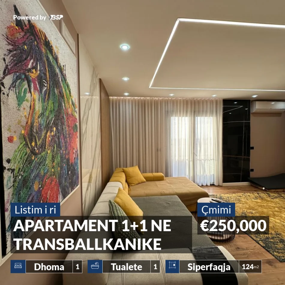Vlore, shitet apartament 1+1+Aneks+Ballkon , 124 m² 250.000 € (TRANSBALLKANIKE)