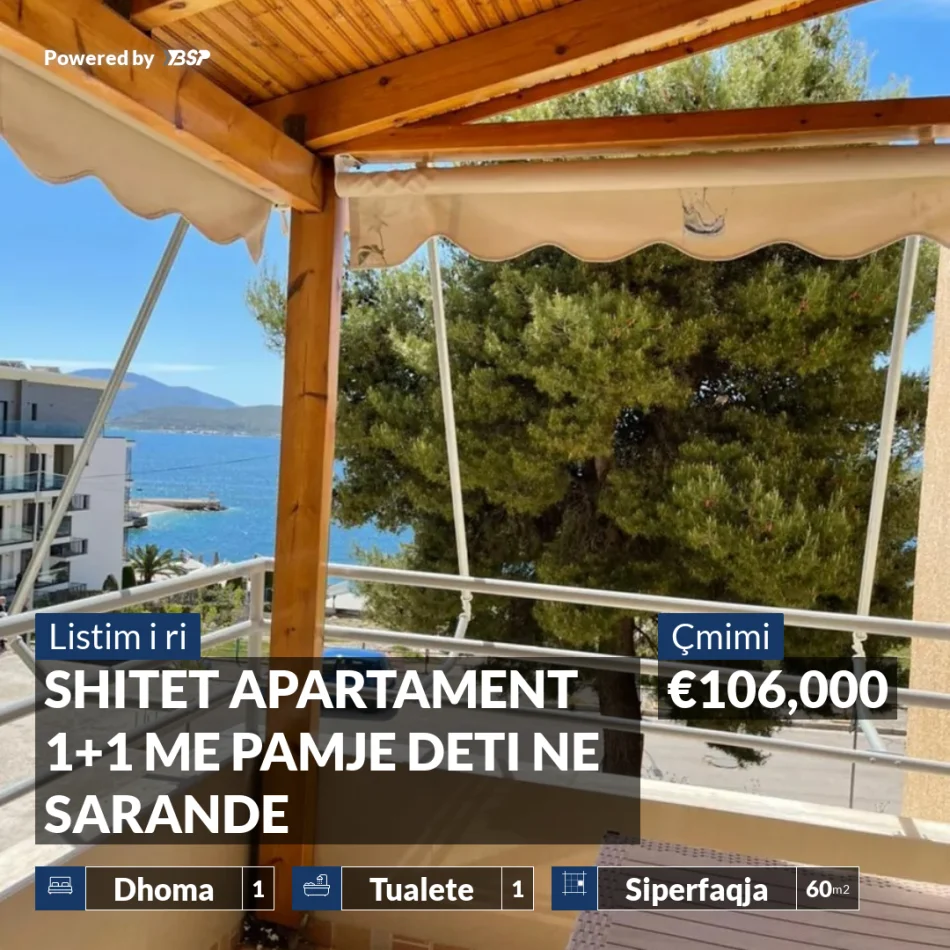 Vlore, shitet apartament 1+1+Aneks+Ballkon , 60 m² 106.000 € (SARANDE)