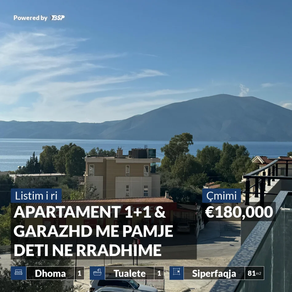 Vlore, shitet apartament 1+1+Ballkon Kati 3, 81 m² 180.000 € (RRADHIME)