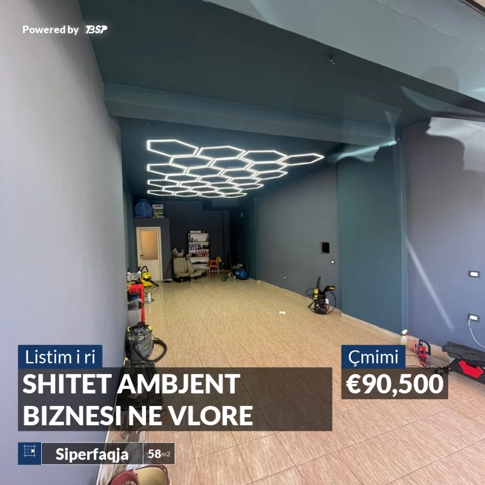 Vlore, shitet ambjent biznesi Kati 0, 58 m² 90.500 € (ALBANO ROMINA)