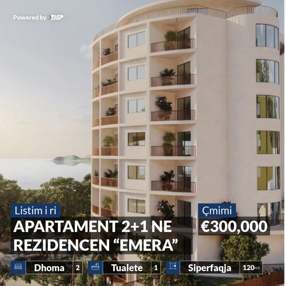 Vlore, shitet apartament 2+1+Ballkon , 120 m² 300.000 € (UJE I FTOHTE)
