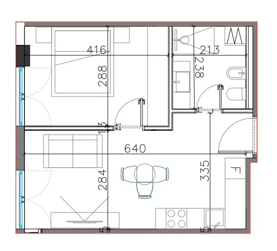 Borsh, shitet apartament 1+1+Aneks+Ballkon , 50 m² 139.200 € (borsh)