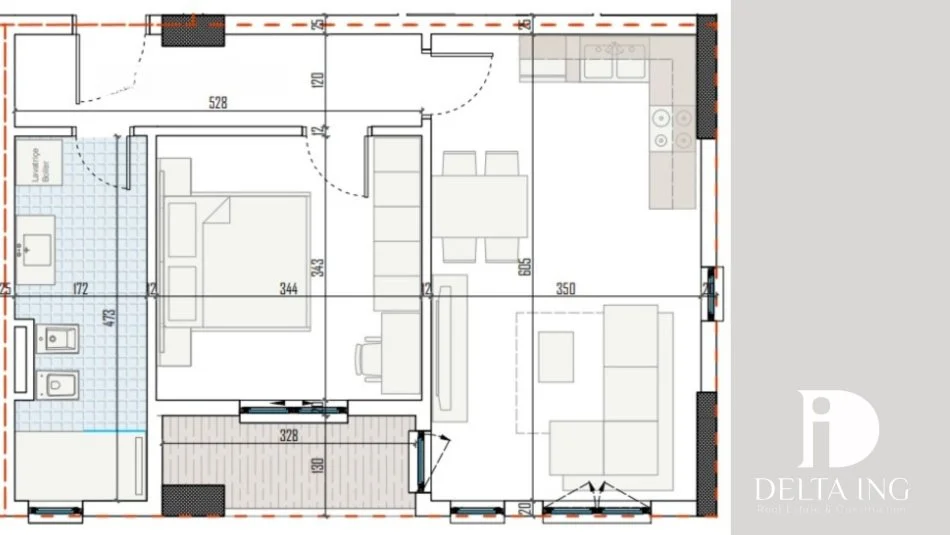 Tirane, shitet apartament 1+1+Aneks+Ballkon Kati 4, 68 m² 61.200 € (Lidhja e Prizrenit Paskuqan)
