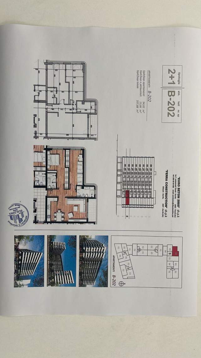 Tirane, shitet apartament 2+1+BLK Kati 1, 108 m² 118.668 Euro (Don Bosco)