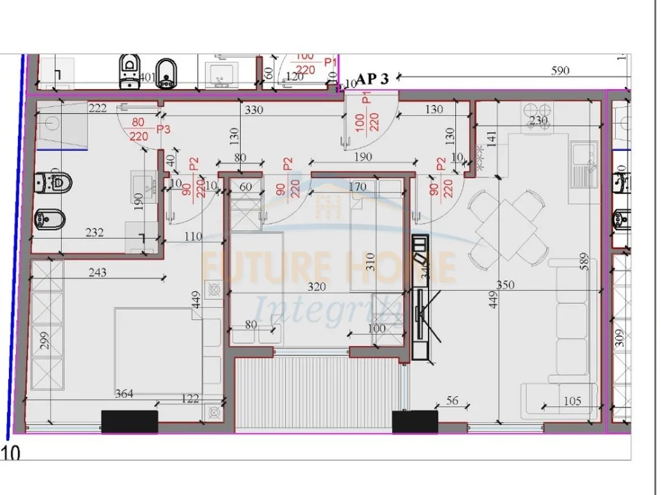 Tirane, shitet apartament 2+1 Kati 2, 78 m² 70.101 € (PASKUQAN , RESIDENCA KODRA E LIQENIT)
