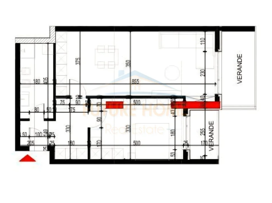 Tirane, shitet apartament 1+1+VERANDE, Kati 1, 93 m² 87.000 € (PASKUQAN , Platinium 2)