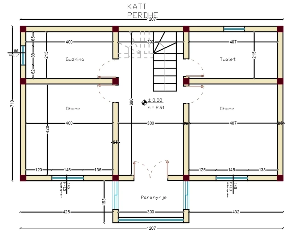 Tirane, jepet me qera Vile 2 Katshe Kati 0, 180 m² 850 € (Haki Stermilli)