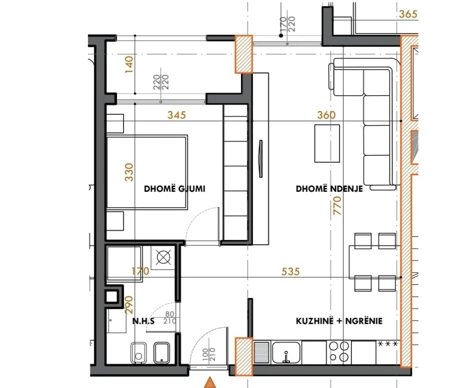 Tirane, shitet apartament 1+1+Ballkon Kati 10, 71 m² 88.875 € (Rruga Beniamin Kruta)