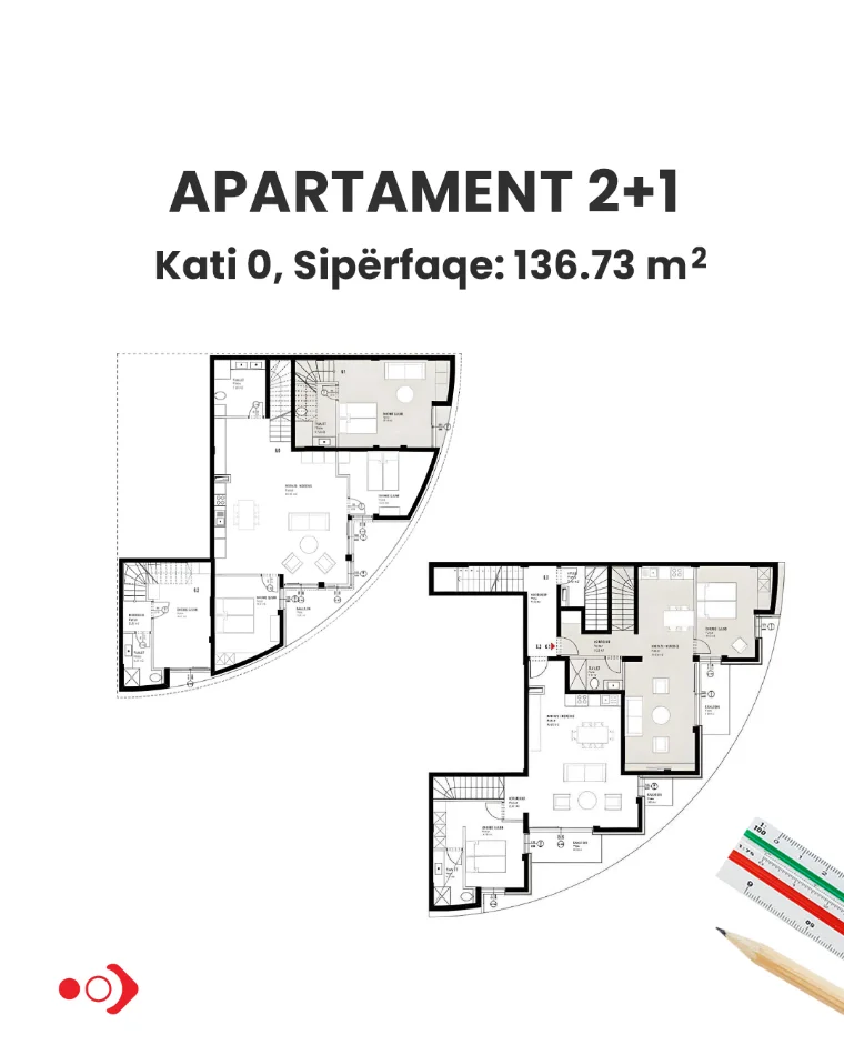 Durres, shitet apartament Dublex Kati 0, 137 m² 314.479 € (kepi rodonit)