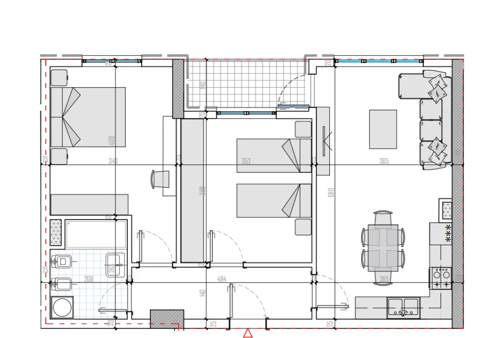 Tirane, shitet apartament 2+1+Ballkon Kati 2, 93 m² 130.000 € (Univers City)