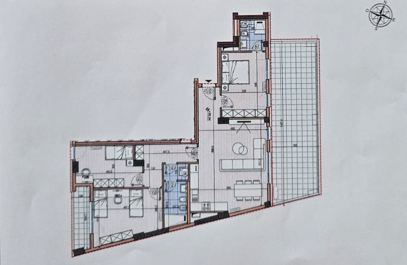 Tirane, shitet apartament 3+1 Kati 6, 