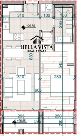 Dhermi - Palase, shitet apartament 1+1 Kati 7, 70 m² 300.000 € (Green Coast)