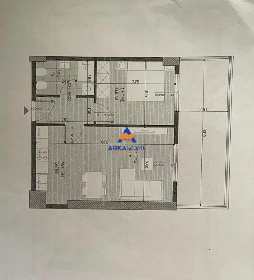 Tirane, shitet apartament 1+1+Ballkon Kati 2, 85 m² 128.340 € 