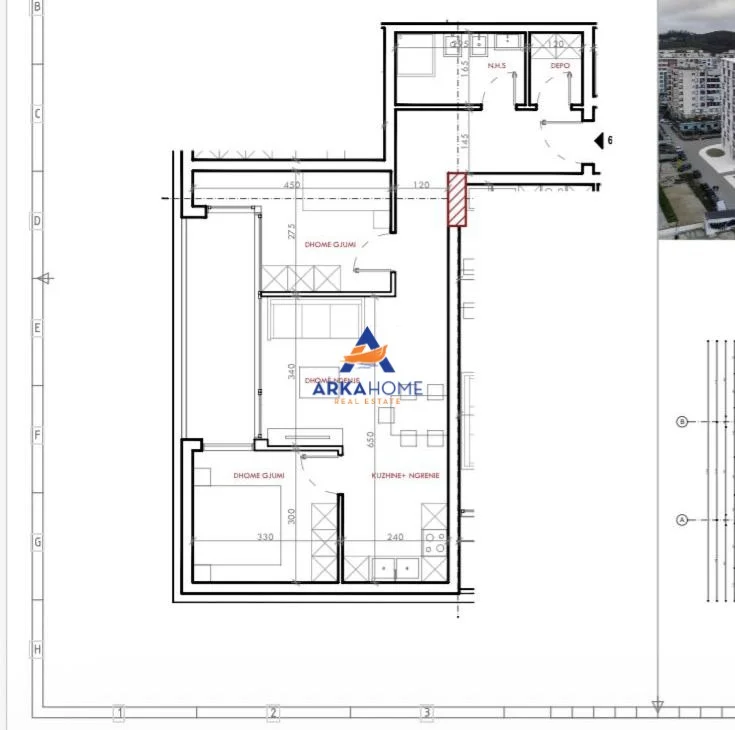 Tirane, shitet apartament 2+1 Kati 7, 88 m² 105.600 € (ASTIR)