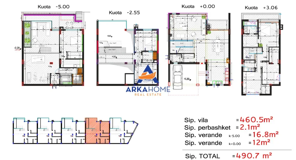 Tirane, shitet Vile 3 Katshe Kati 3, 460 m² 1.050.000 € 