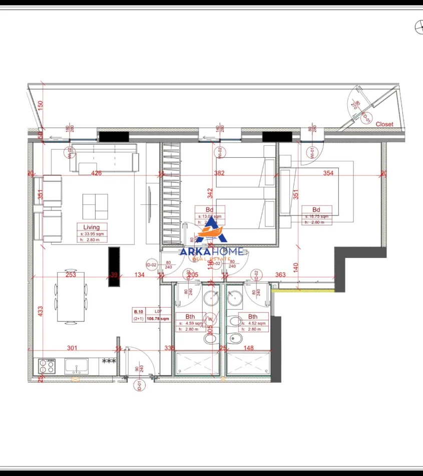 Tirane, jepet me qera zyre Kati 7, 127 m² 1.500 € (rruga e kosovareve)