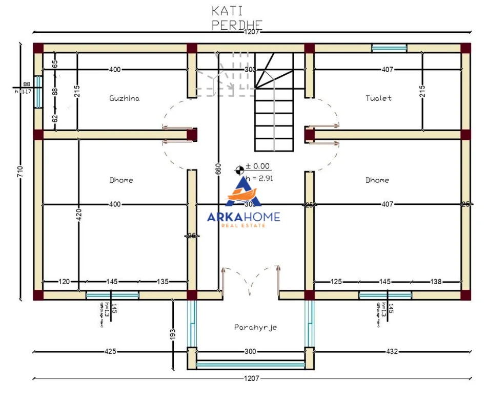 Tirane, jepet me qera apartament 2 Katshe Kati 2, 180 m² 837 € 