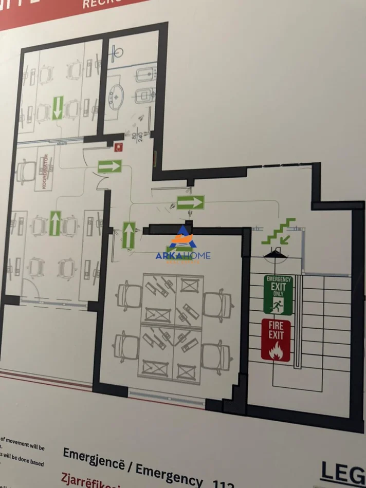 Tirane, jepet me qera zyre Kati 9, 250 m² 