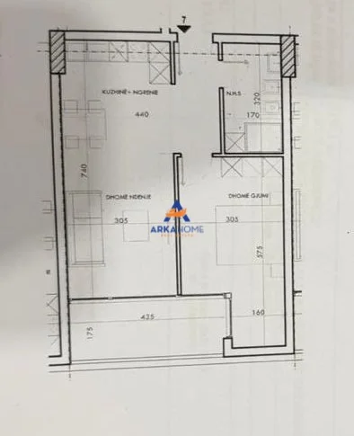 Tirane, shitet apartament 1+1+Ballkon Kati 9, 74 m² 89.880 € 