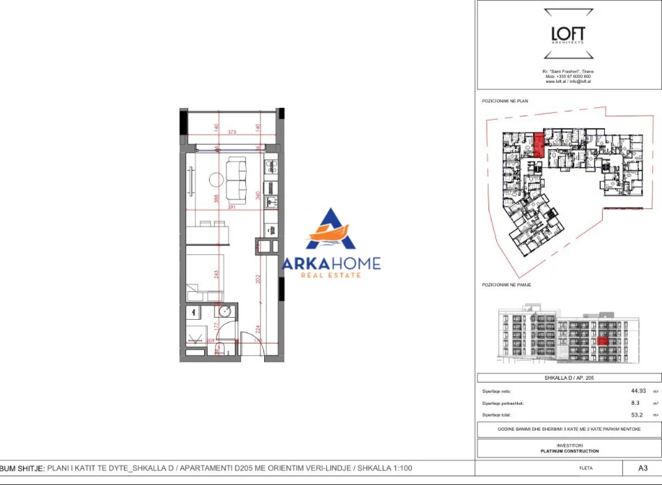 Tirane, shitet apartament 1+1 Kati 2, 53 m² 66.000 € (PASKUQAN)