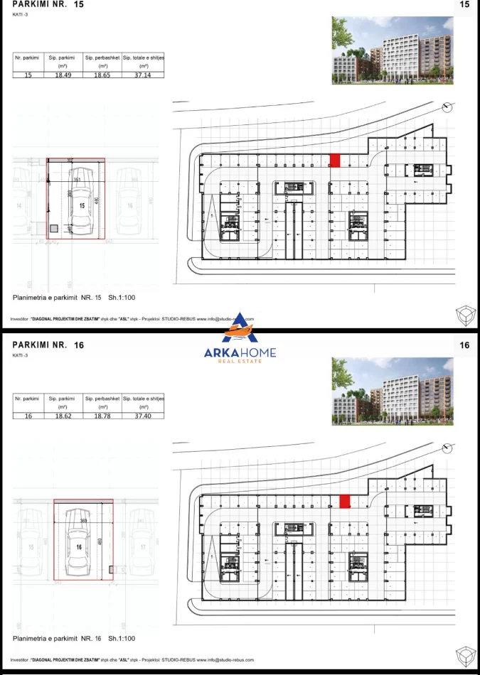 Tirane, shitet garazh | post parkimi Kati -2, 37 m² 250.000 € 