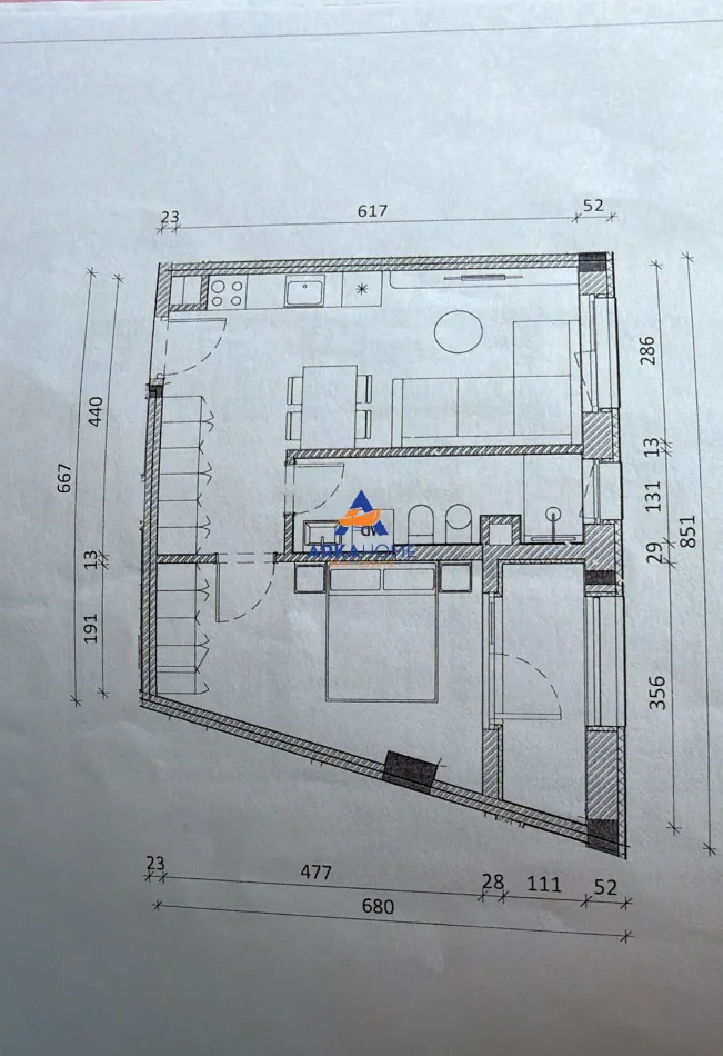 Tirane, shitet apartament 1+1+Ballkon Kati 0, 78 m² 