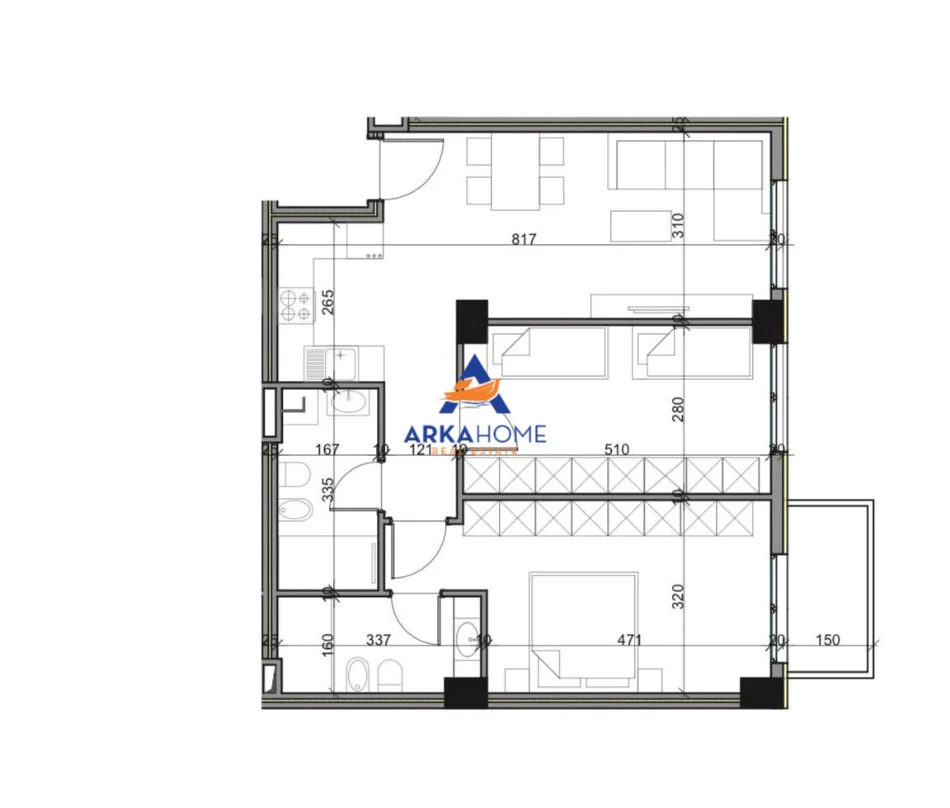 Tirane, shitet apartament 2+1+Ballkon Kati 4, 100 m² 130.000 € 