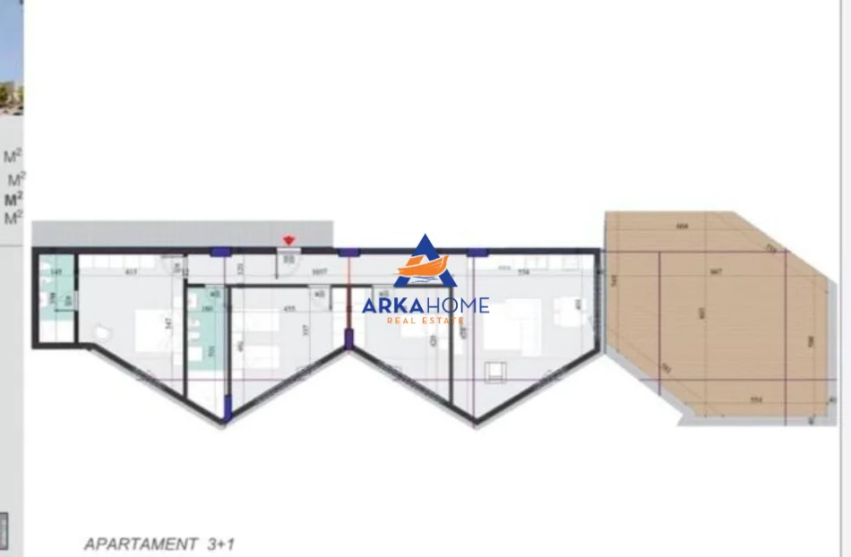 Tirane, shitet apartament 3+1+Ballkon Kati 13, 147 m² 264.600 € 