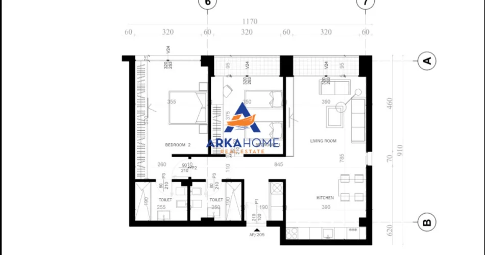 Tirane, shitet apartament 2+1+Ballkon Kati 2, 118 m² 206.500 € (Astir Tiranë)