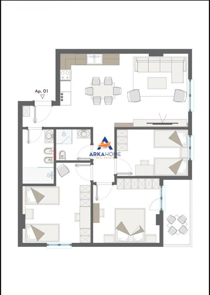 Tirane, shitet apartament 3+1+Ballkon , 114 m² 158.500 € 