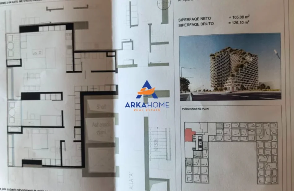 Tirane, shitet apartament 2+1+Ballkon Kati 21, 126 m² 239.419 € 
