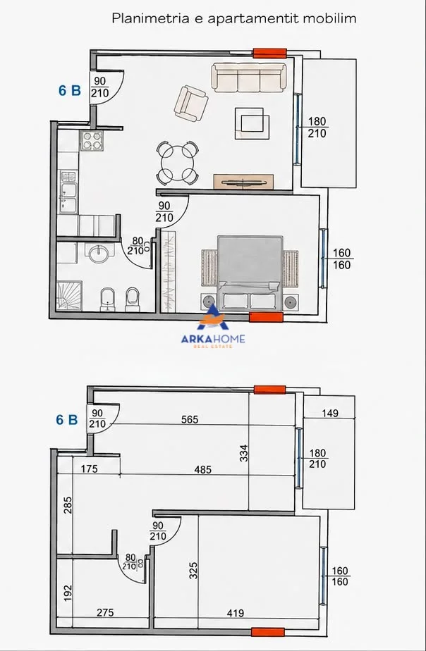 Durres, shitet apartament 1+1+Ballkon Kati 2, 65 m² 65.500 € 