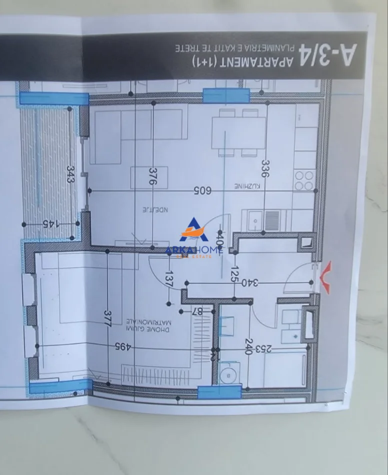 Tirane, shitet apartament 1+1 Kati 5, 74 m² 81.950 € 