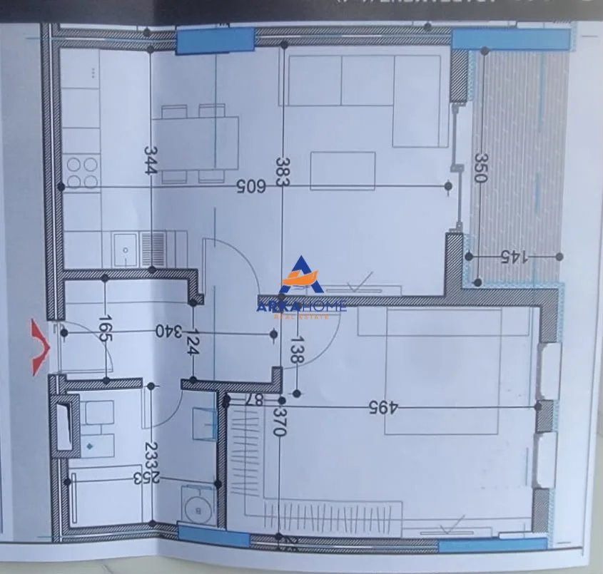 Tirane, shitet 1+1 Kati 3, 74 m² 81.950 € (PASKUQAN)