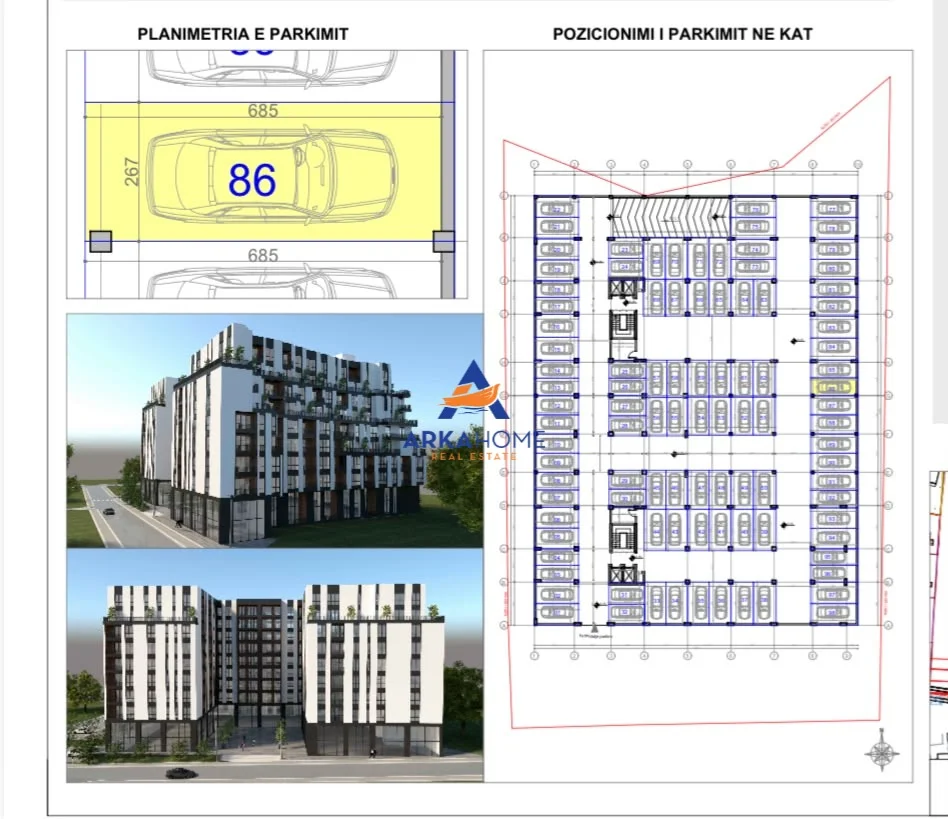 Tirane, shitet garazh | post parkimi Kati -1, 31 m² (PASKUQAN)