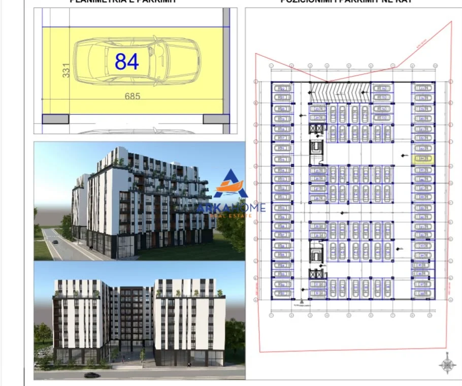 Tirane, shitet garazh | post parkimi Kati -1, 39 m² (PASKUQAN)