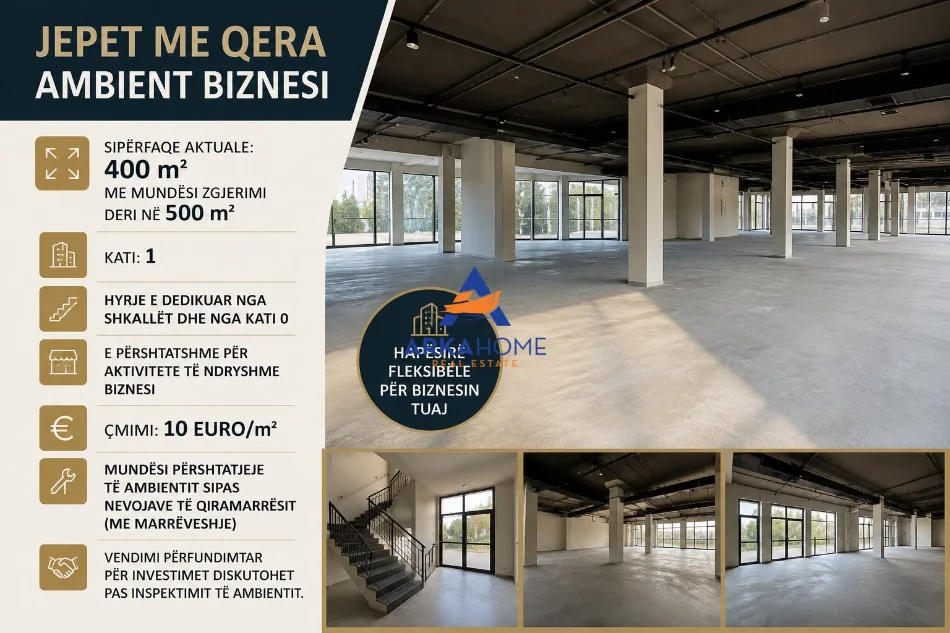 Tirane, jepet me qera ambjent biznesi Kati 1, 400 m² 5.000 € (ASTIR)