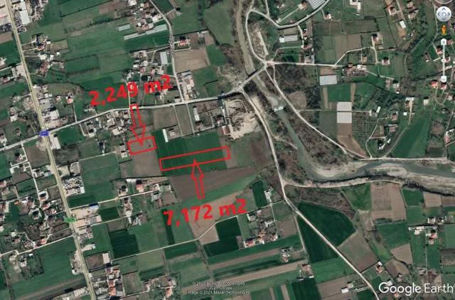 Kruje, Shiten 2 Toka Are me siperfaqe 7,172 m² & 2,249 m², (Larushk)