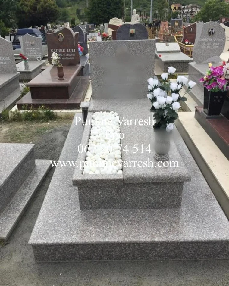 Tirane, ofroj Punime Varresh Eno - Varr Granit i zi + Granit Gri - Pikture e gdhendur ne granit