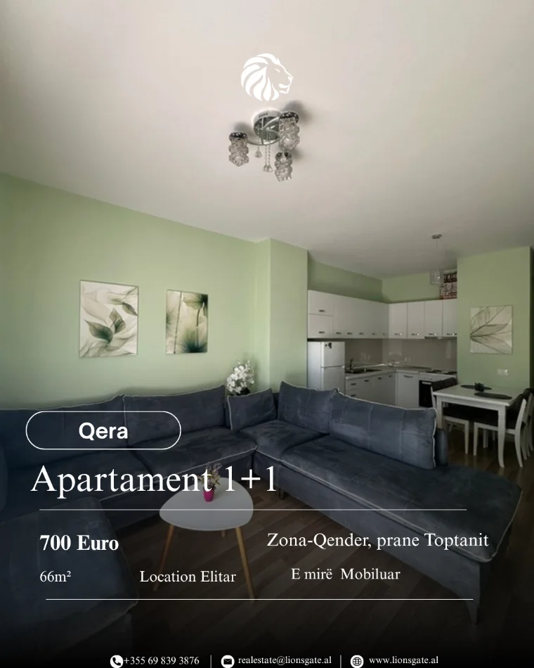 Tirane, jepet me qera apartament 1+1 , 66 m² 700 € 