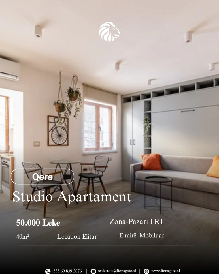 Tirane, jepet me qera apartament Studio , 40 m² 500 € 