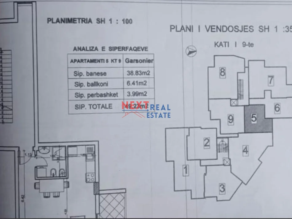 Vlore, shitet garsonier 1+1+Ballkon , 49 m² 88.000 € PORTI VLORE