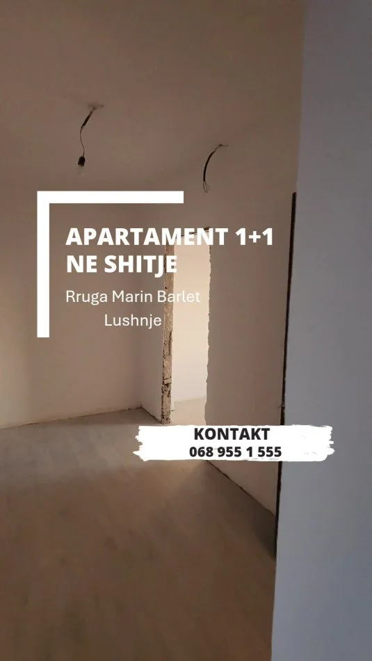 Lushnje, shitet apartament 1+1 Kati 5, 